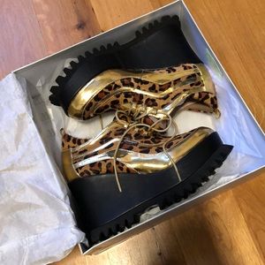 Shelley’s London Cheetah Platform Shoes